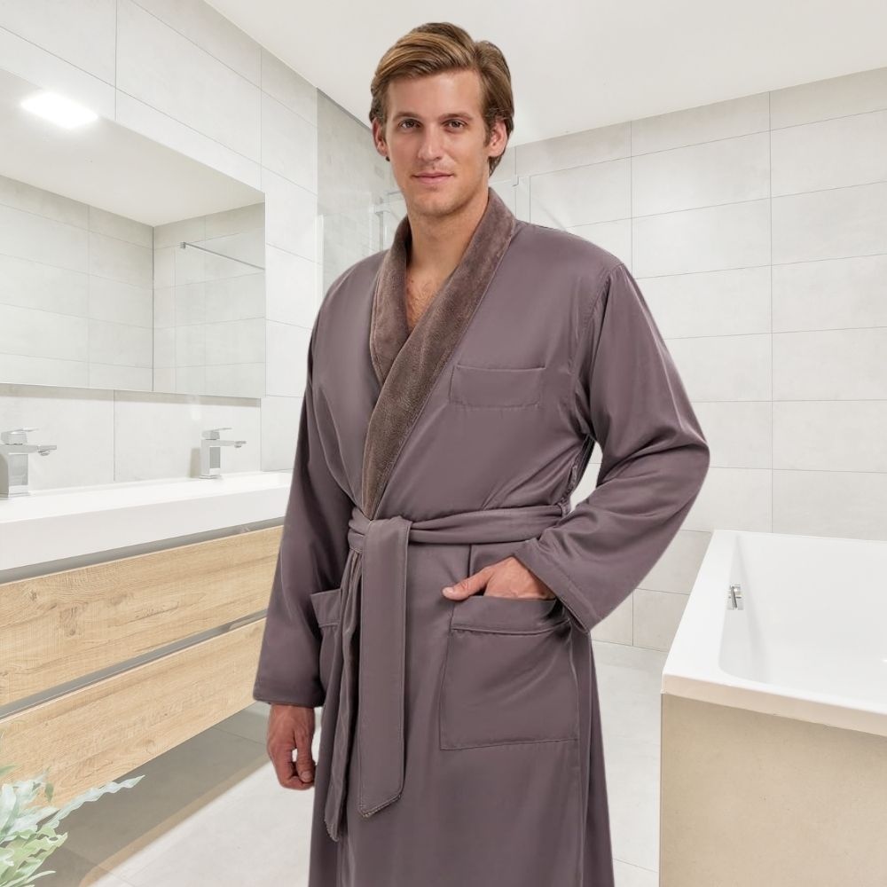 A plush bathrobe