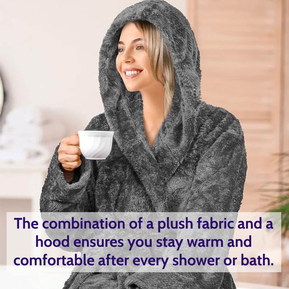 Hooded Shower Robe: image 2
