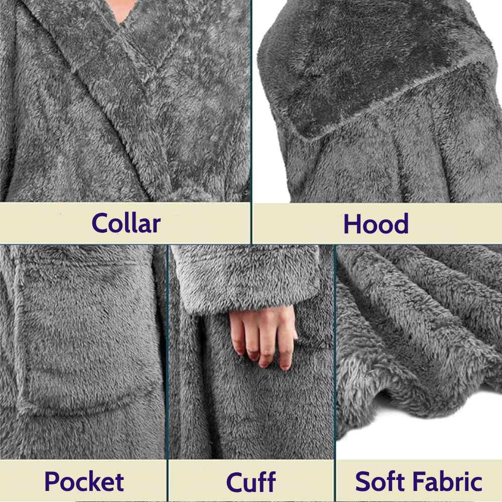 Hooded Shower Robe: image 4